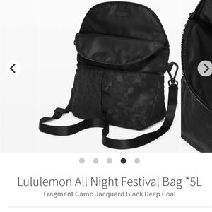 Lululemon all night festival bag